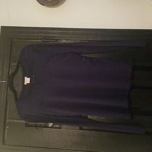 Women's Love on Tap Sheer Sleeves &    Top Portion of Blouse; Navy Blue; Size XL